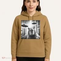 Funny Graphic Novelty Capybara Selfie With Ufo Weird Silly Hoodie thumb 5