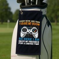Funny Gamer Nerd Gaming Golf Towel thumb 2