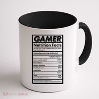 Funny Gamer Nutrition Facts Coffee Mug thumb 1