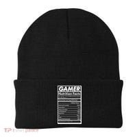 Funny Gamer Nutrition Facts Beanie thumb 0