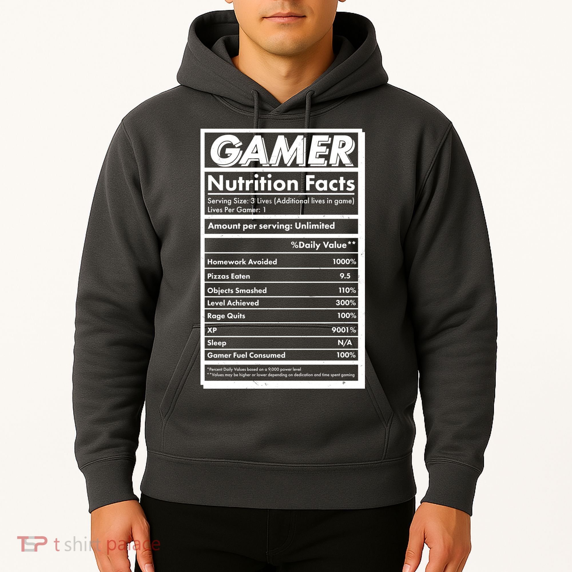 Funny Gamer Nutrition Facts Hoodie