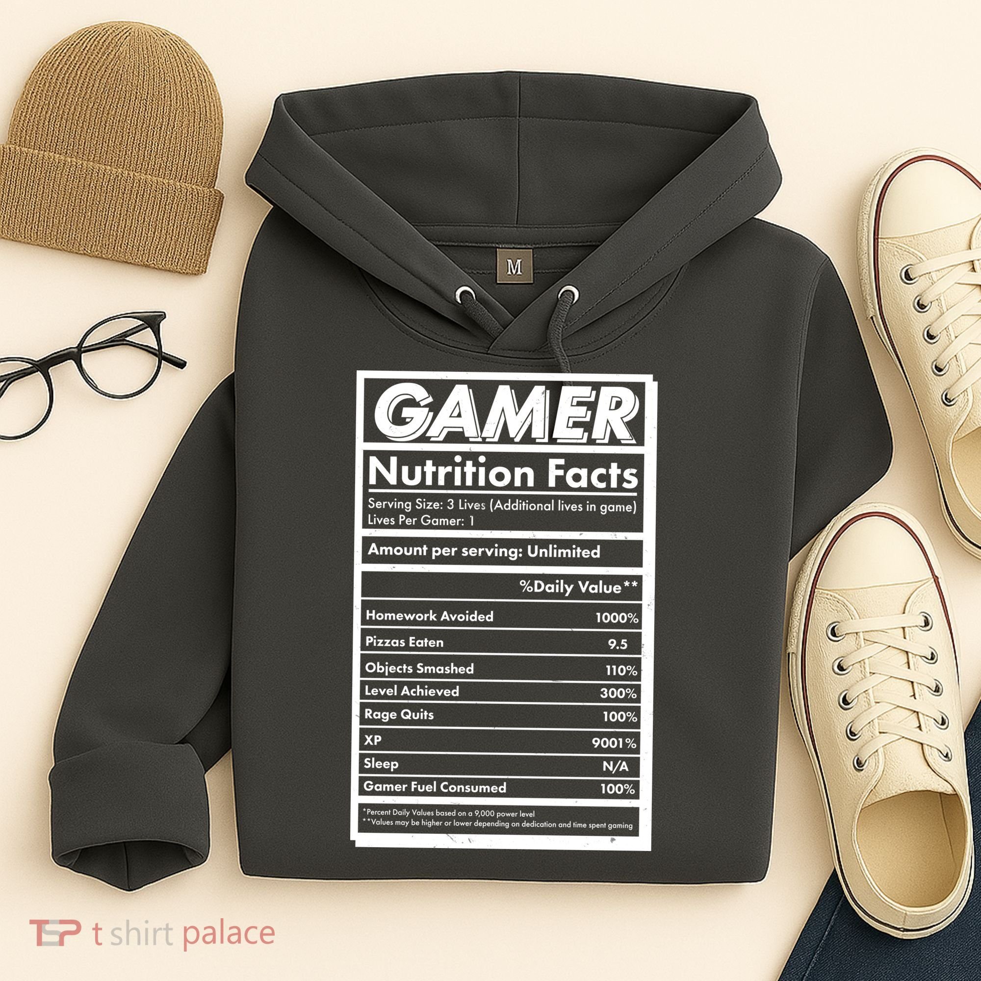Funny Gamer Nutrition Facts Hoodie