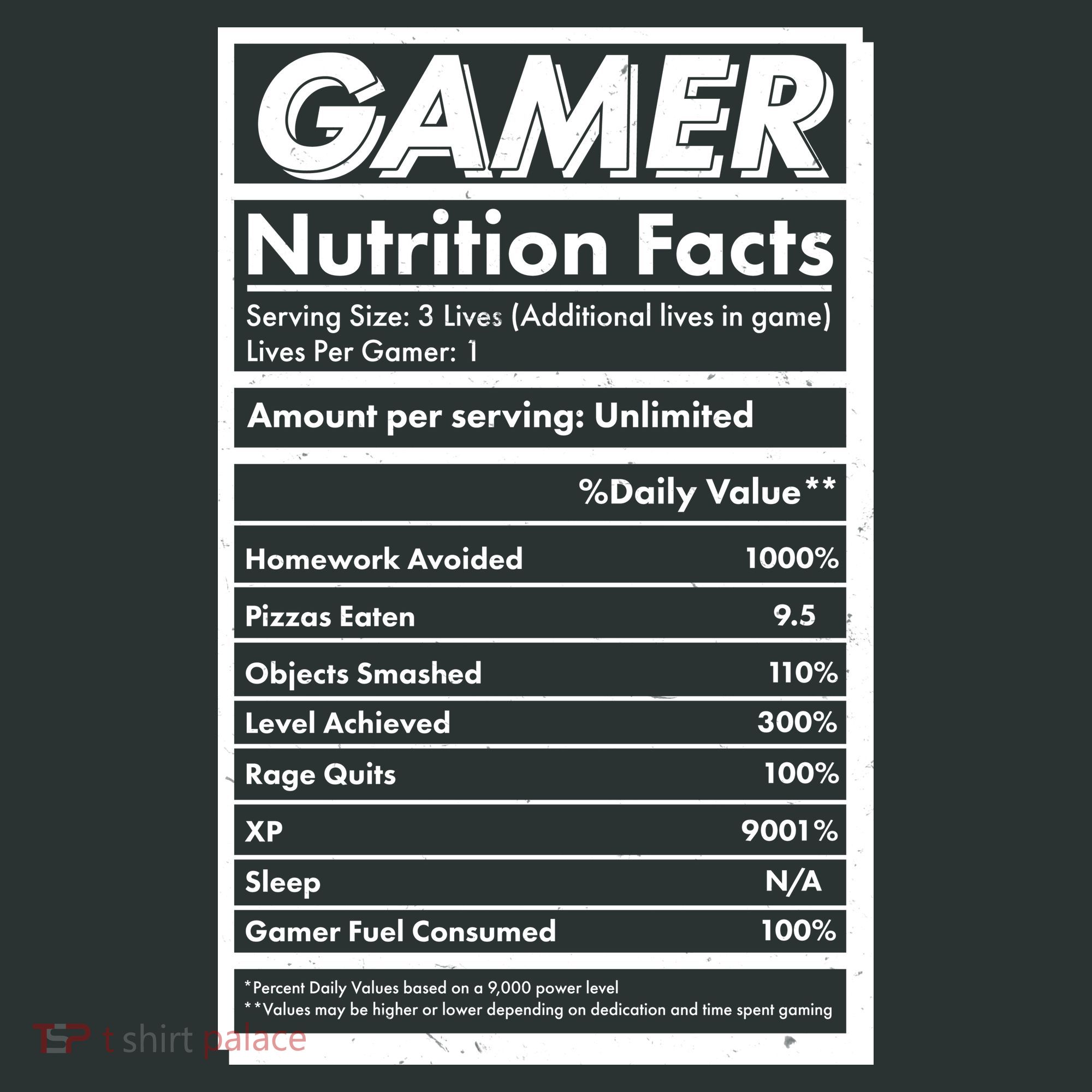 Funny Gamer Nutrition Facts Pajama Set