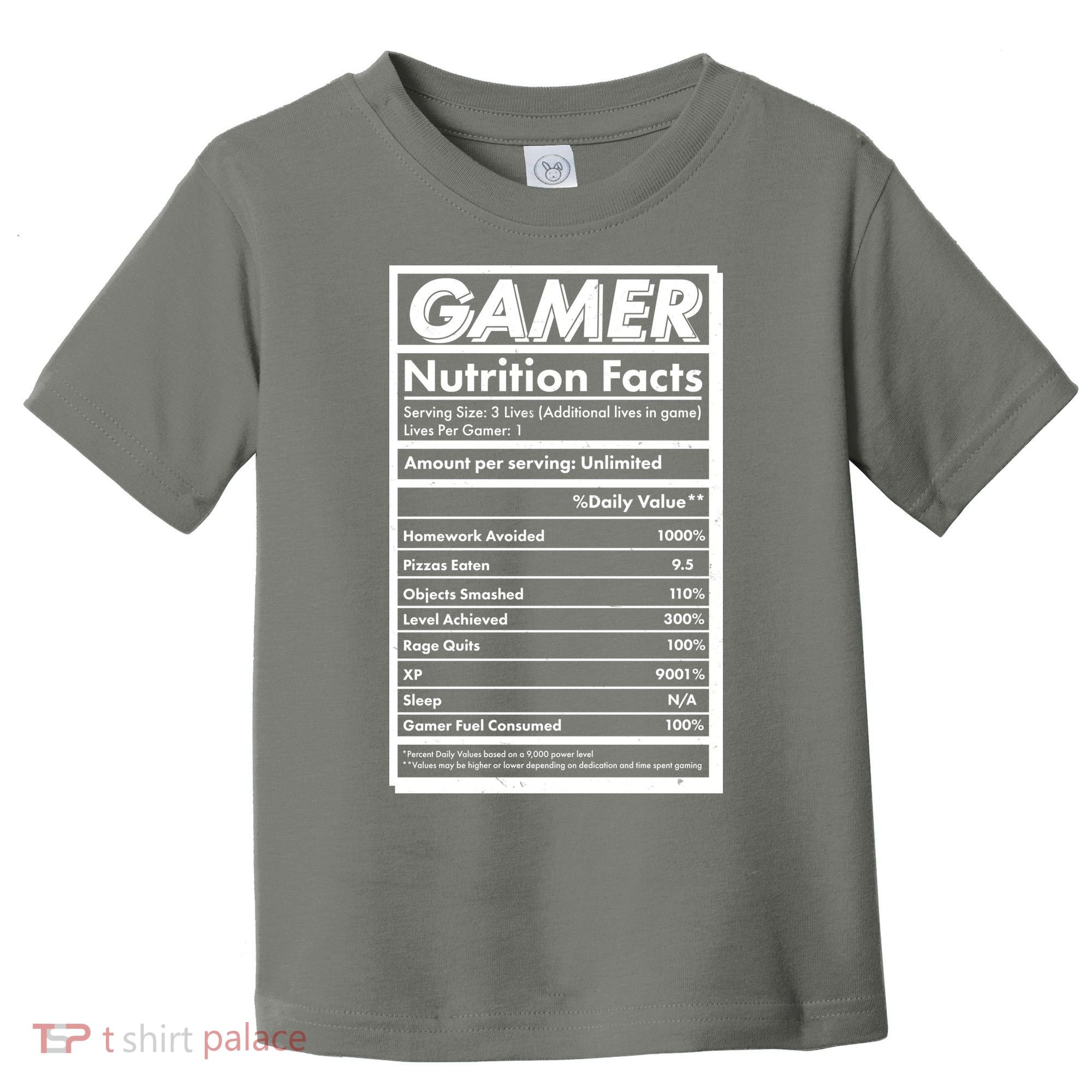 Funny Gamer Nutrition Facts Toddler T-Shirt