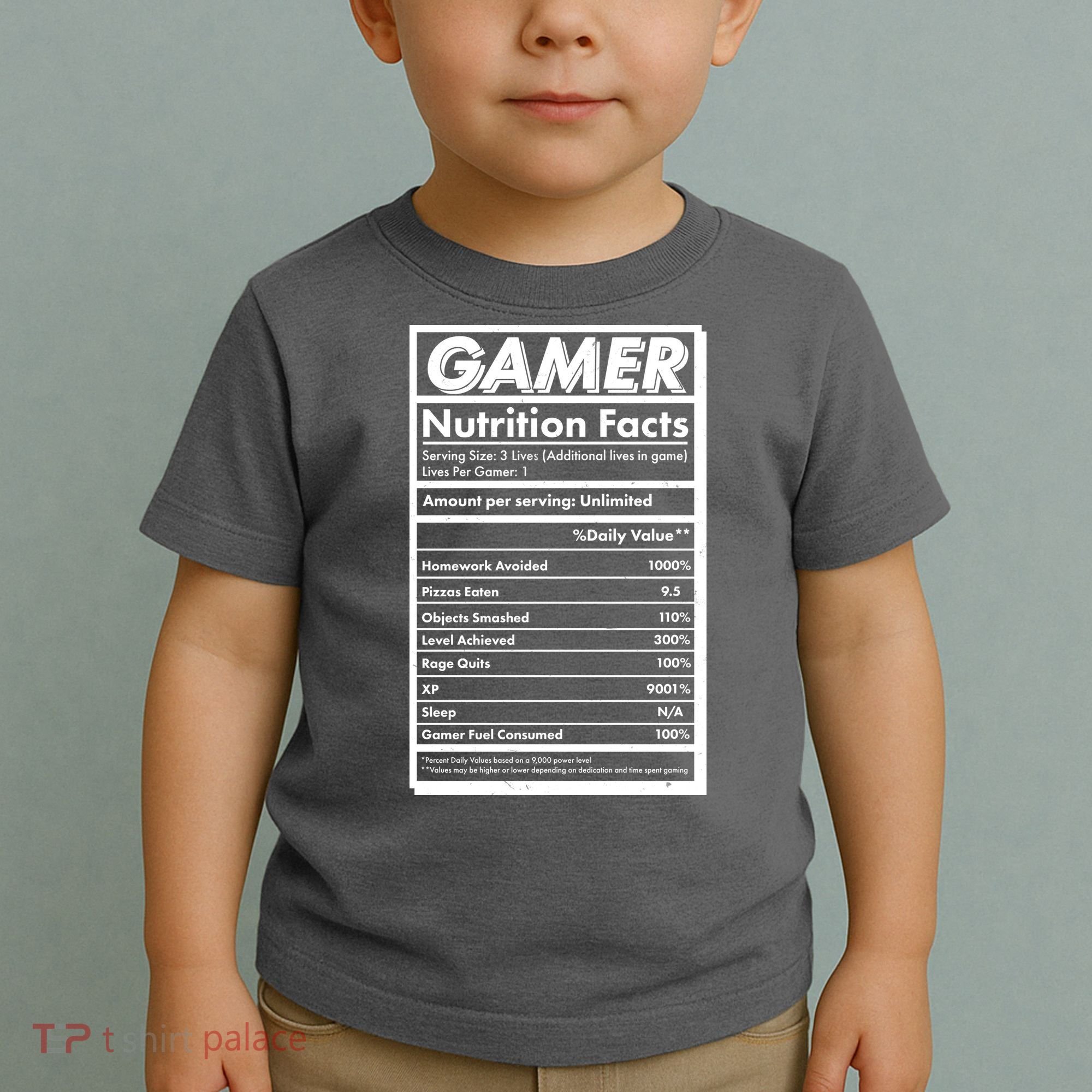 Funny Gamer Nutrition Facts Toddler T-Shirt