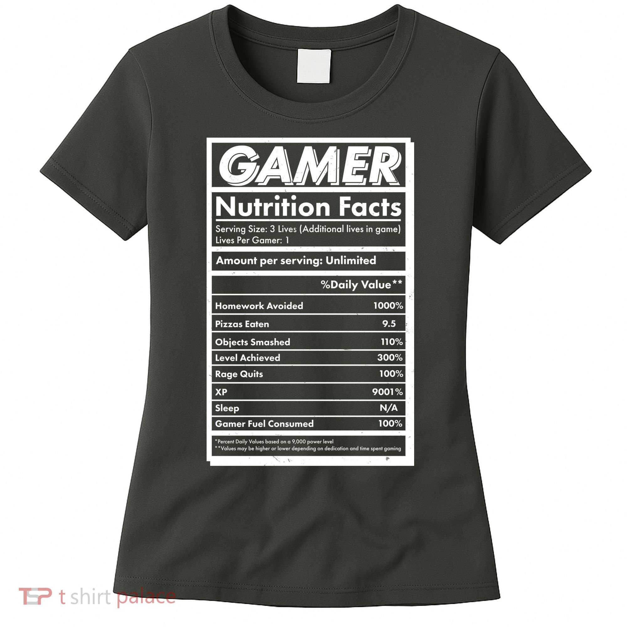 Funny Gamer Nutrition Facts Women's T-Shirt