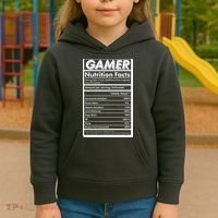 Funny Gamer Nutrition Facts Kids Hoodie thumb 3