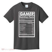 Funny Gamer Nutrition Facts Kids T-Shirt thumb 0