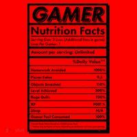 Funny Gamer Nutrition Facts Santa Hat thumb 1