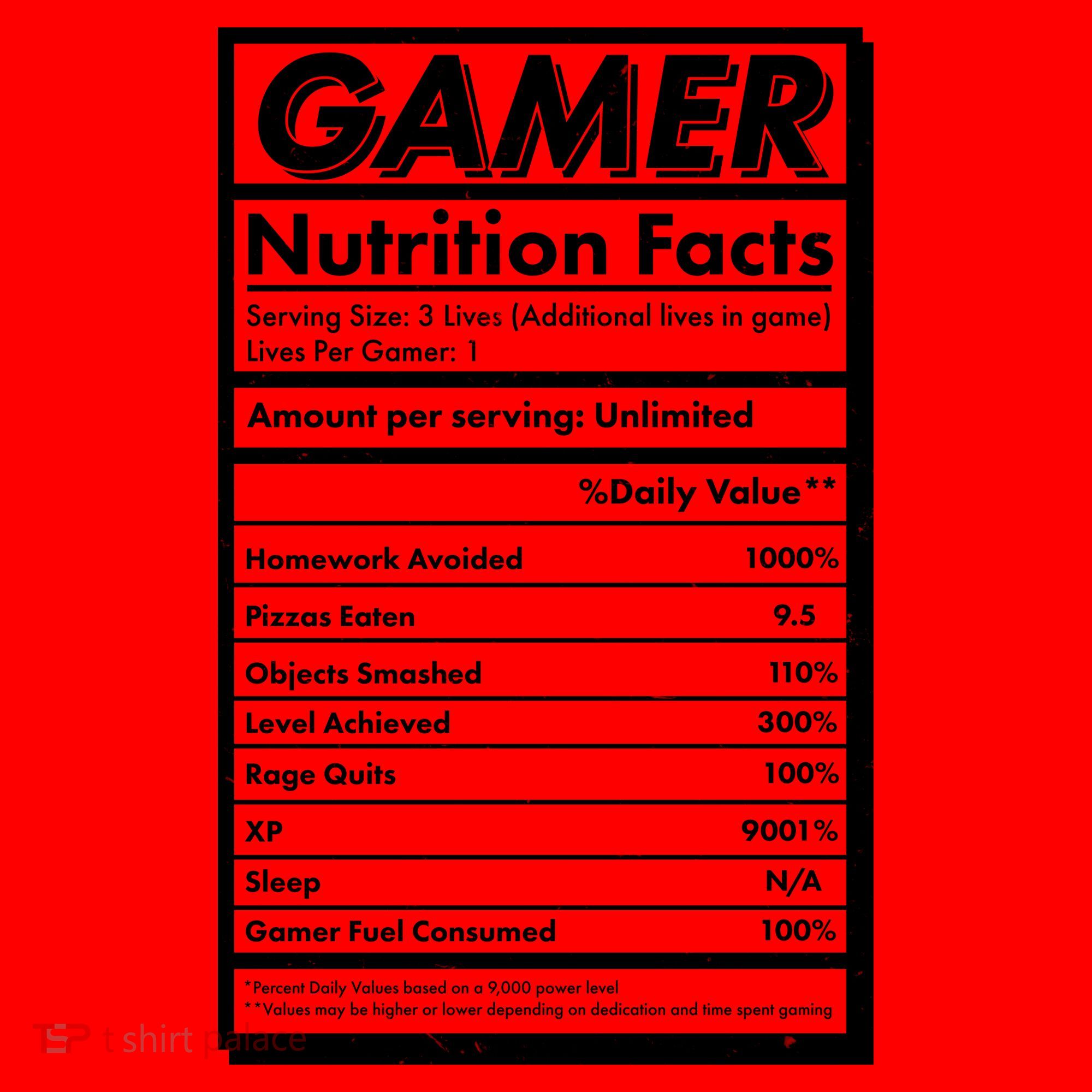 Funny Gamer Nutrition Facts Santa Hat