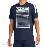 Funny Gamer Nutrition Facts Sport-Tek Competitor United Soccer Jersey thumb 0