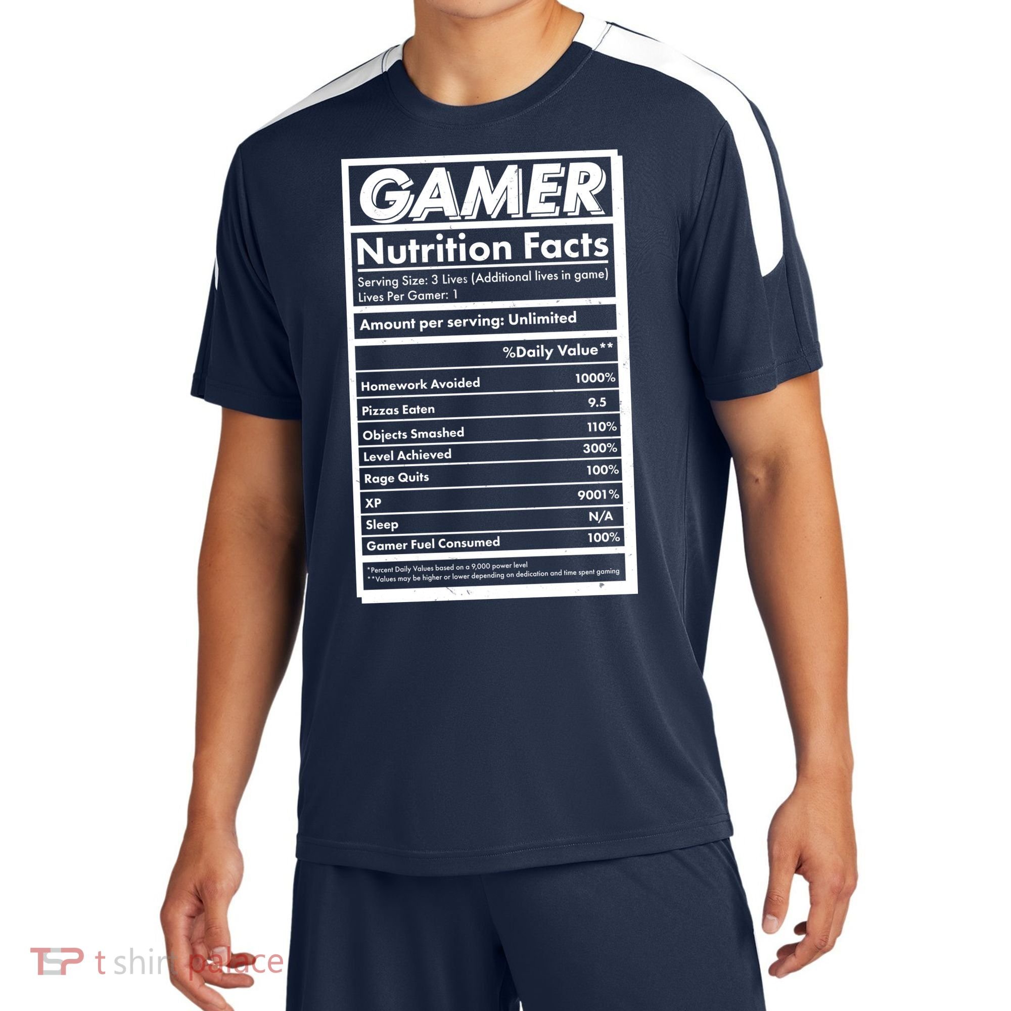 Funny Gamer Nutrition Facts Sport-Tek Competitor United Soccer Jersey