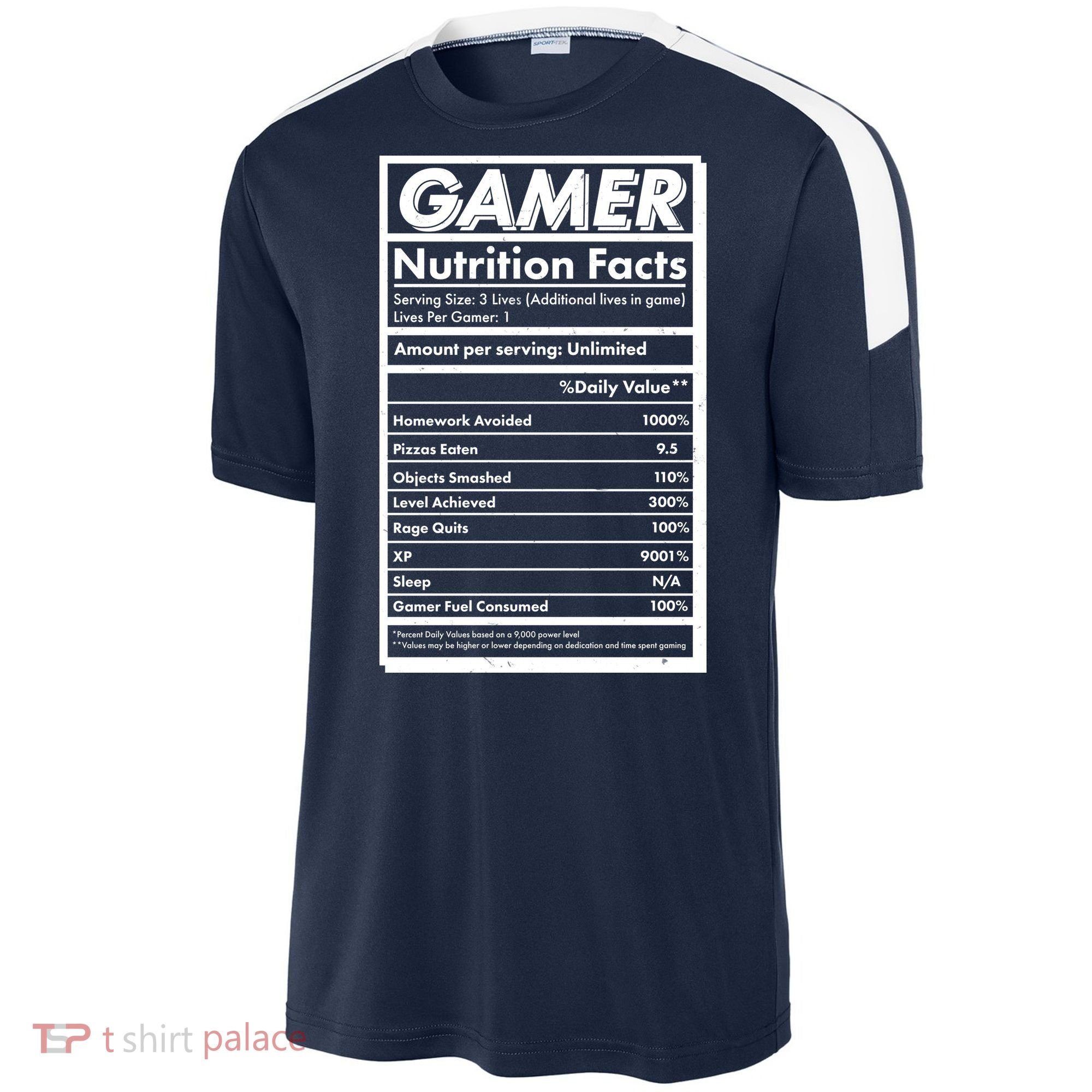 Funny Gamer Nutrition Facts Sport-Tek Competitor United Soccer Jersey