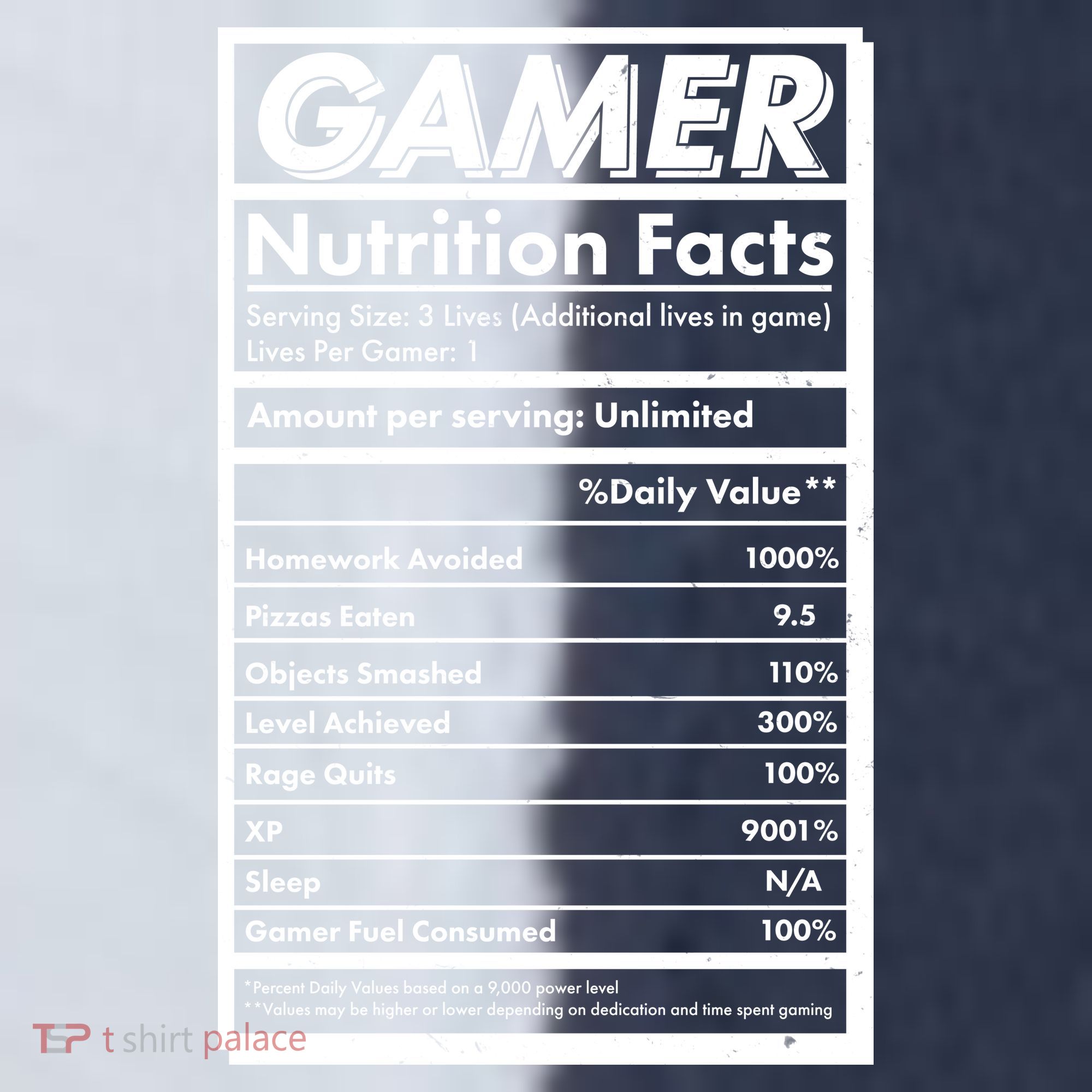 Funny Gamer Nutrition Facts Sport-Tek Competitor United Soccer Jersey