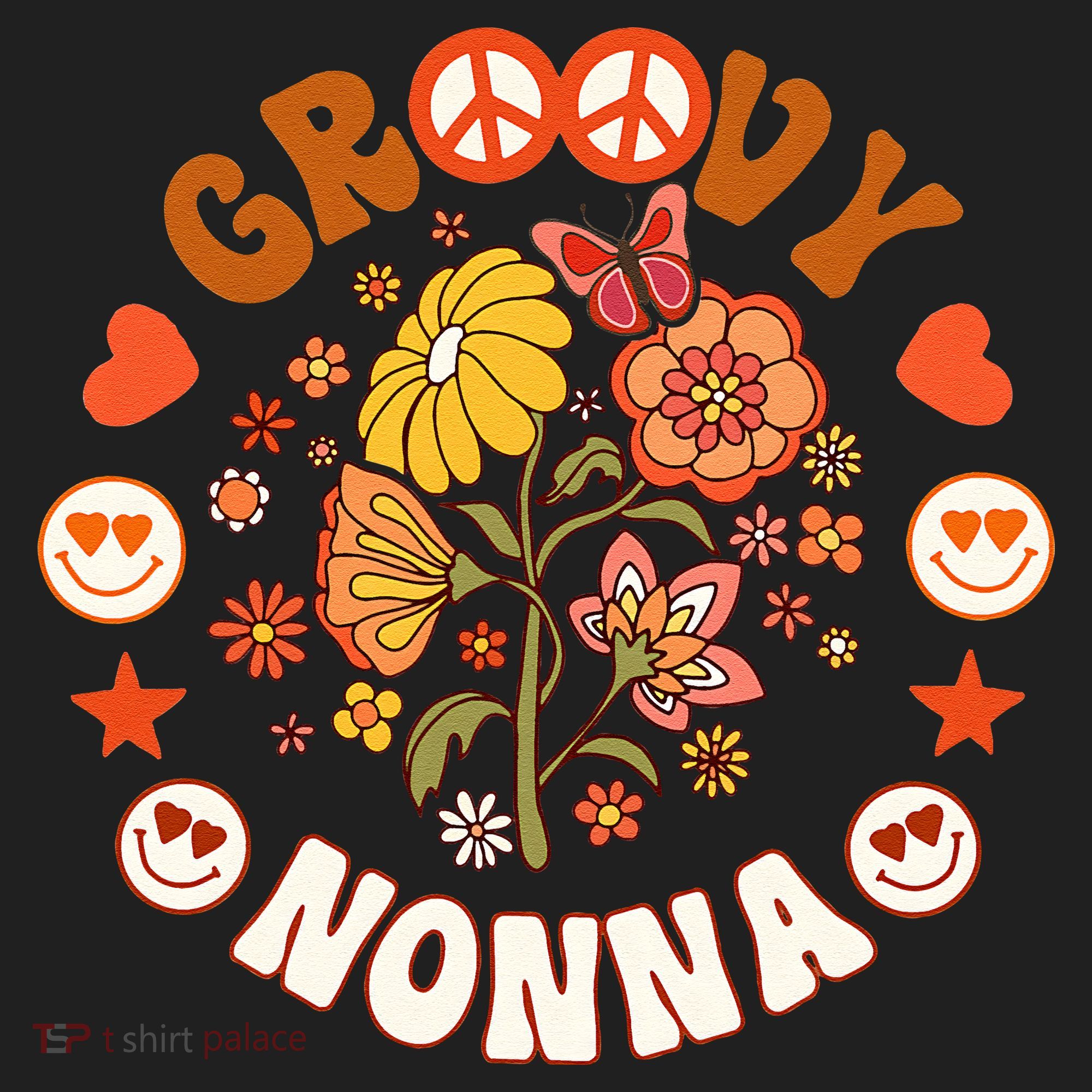 Funny Groovy Nonna Groovy Birthday Matching Birthday Party Beanie