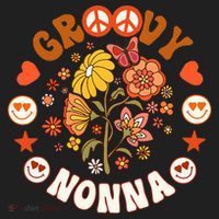 Funny Groovy Nonna Groovy Birthday Matching Birthday Party Hat thumb 2