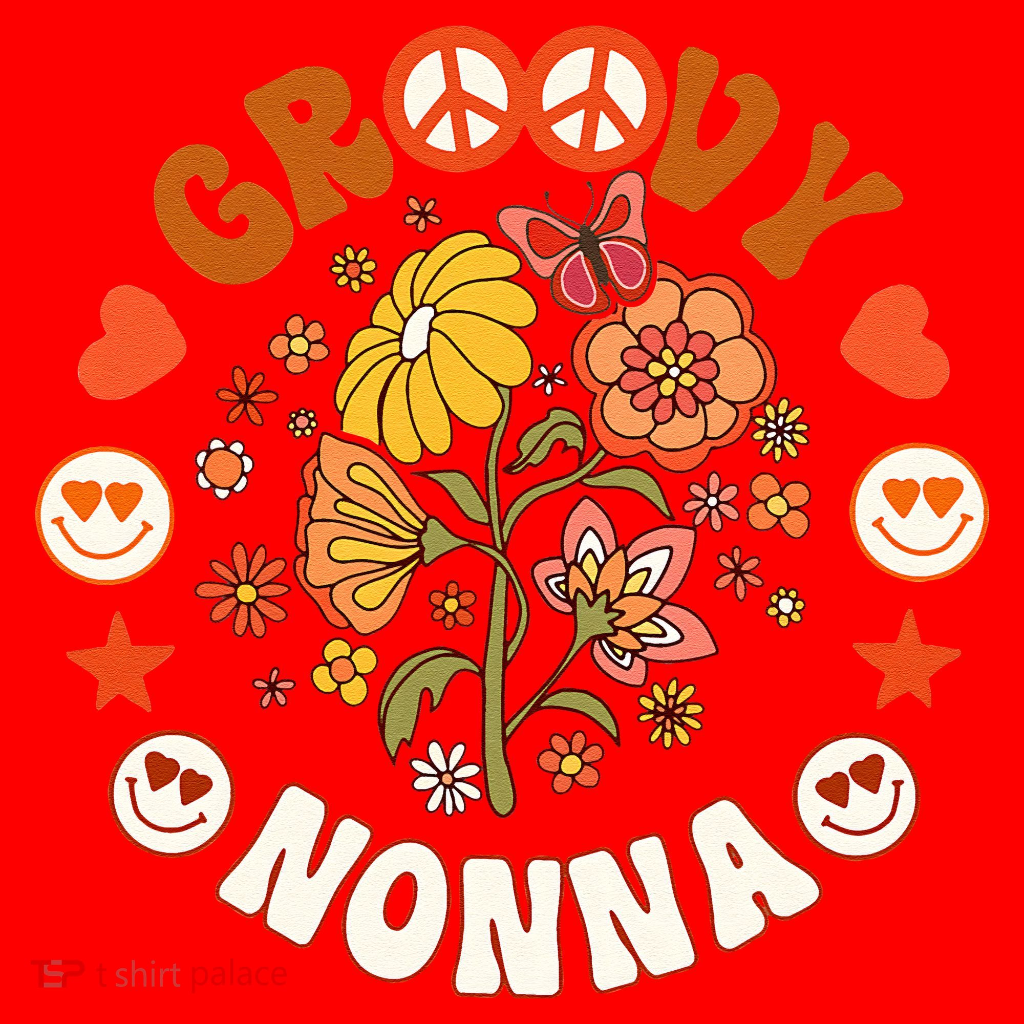 Funny Groovy Nonna Groovy Birthday Matching Birthday Party Santa Hat