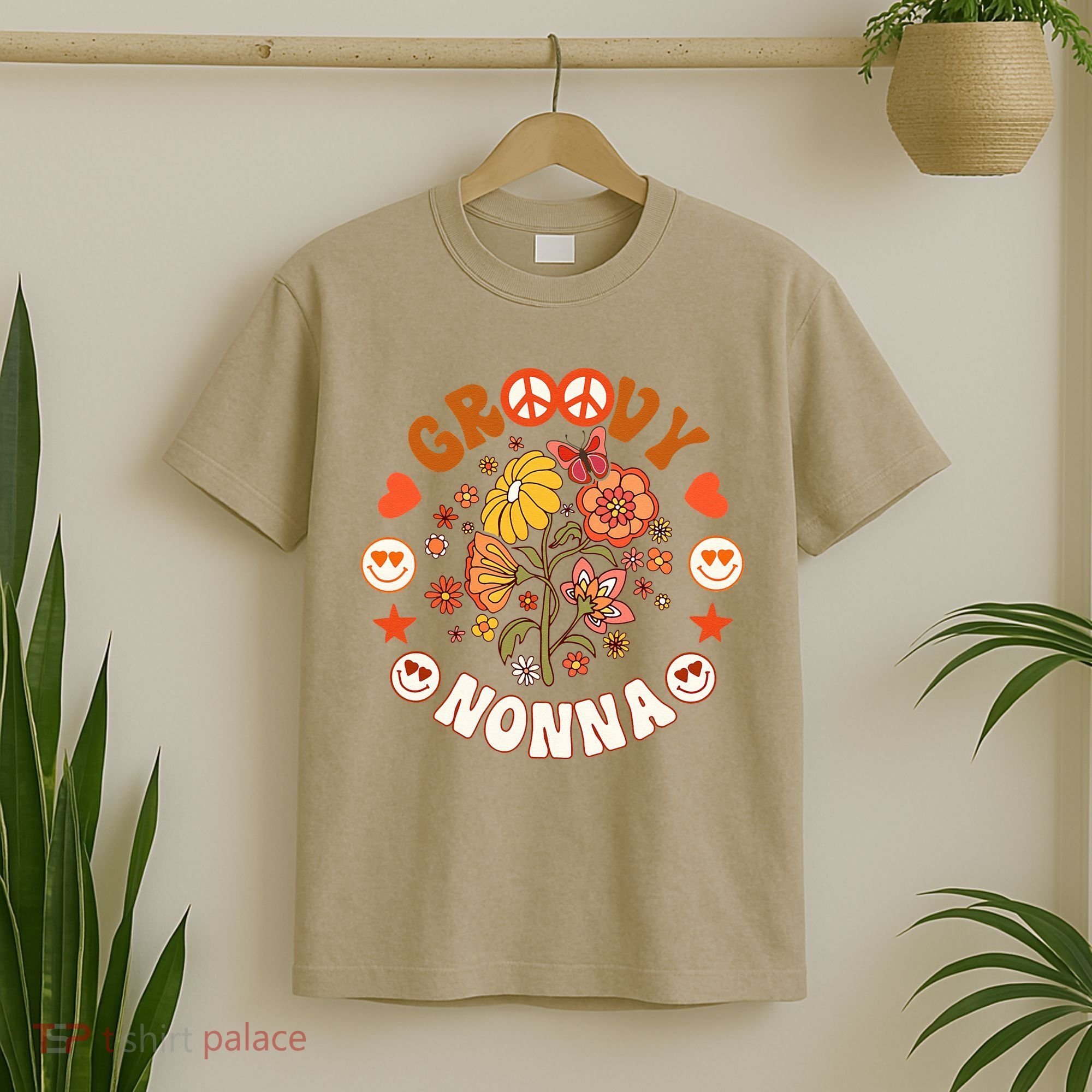 Funny Groovy Nonna Groovy Birthday Matching Birthday Party T-Shirt