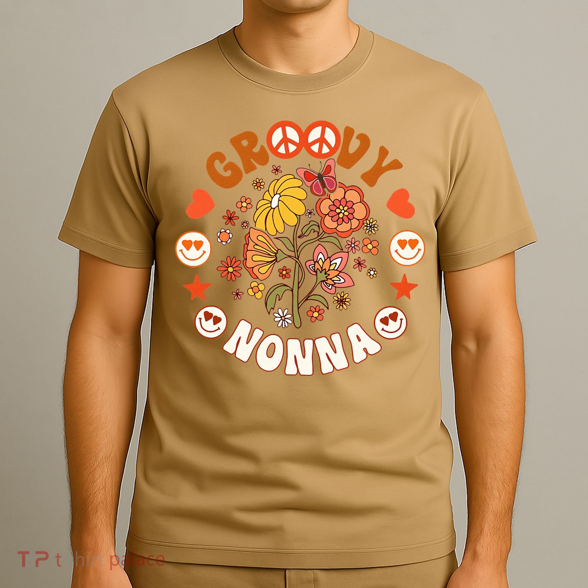 Funny Groovy Nonna Groovy Birthday Matching Birthday Party T-Shirt