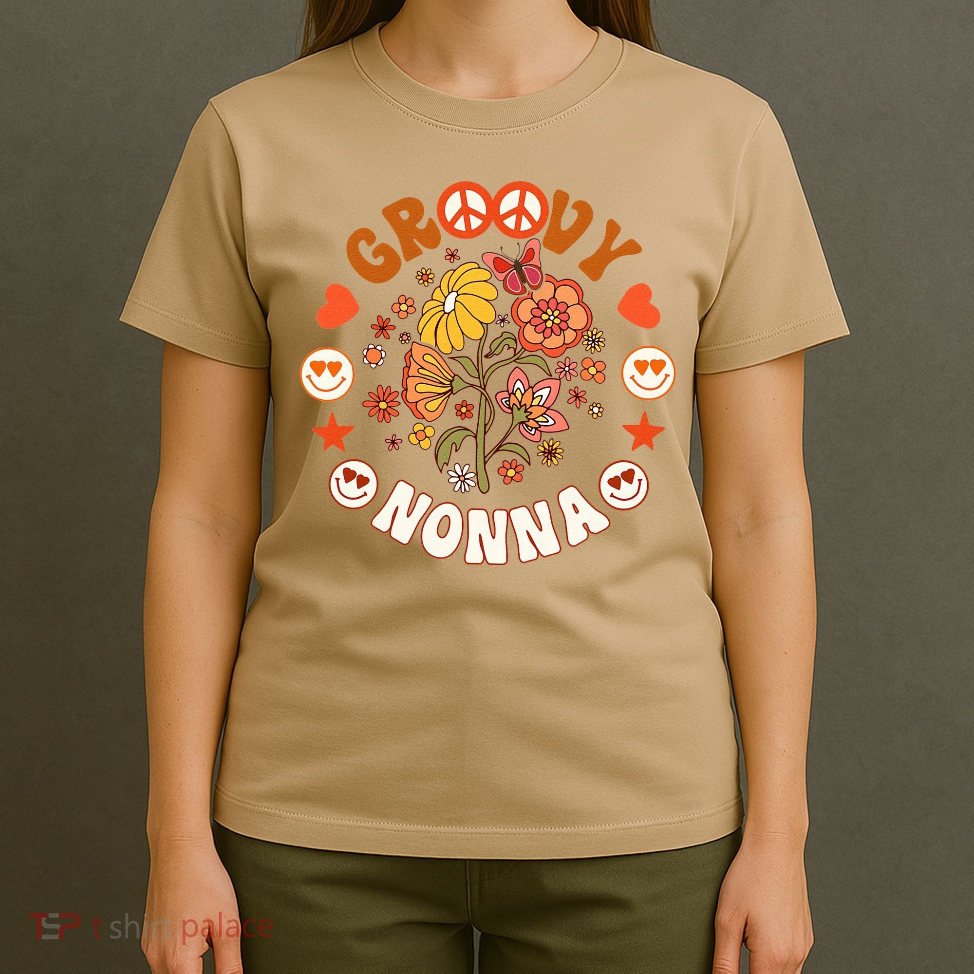 Funny Groovy Nonna Groovy Birthday Matching Birthday Party T-Shirt