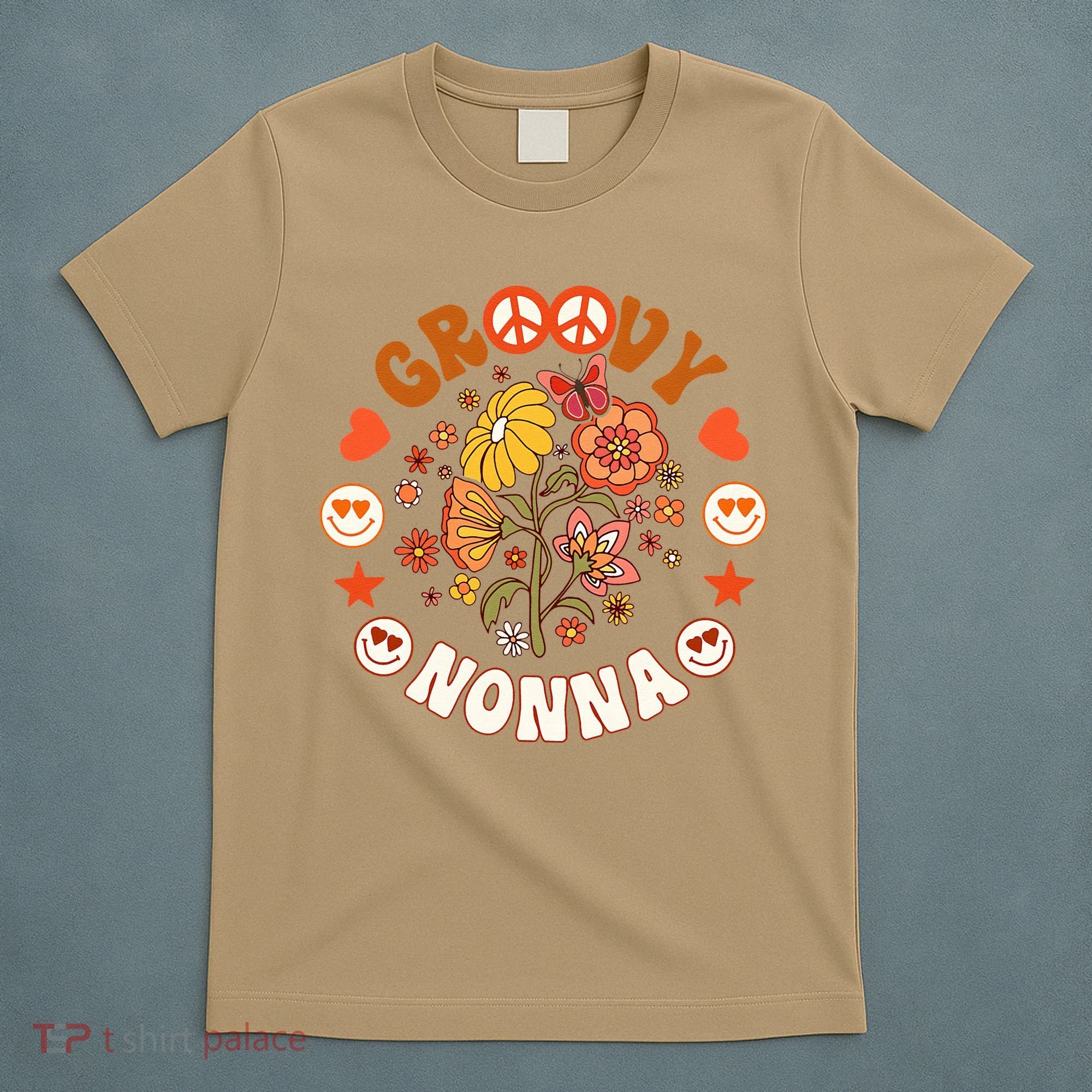 Funny Groovy Nonna Groovy Birthday Matching Birthday Party T-Shirt