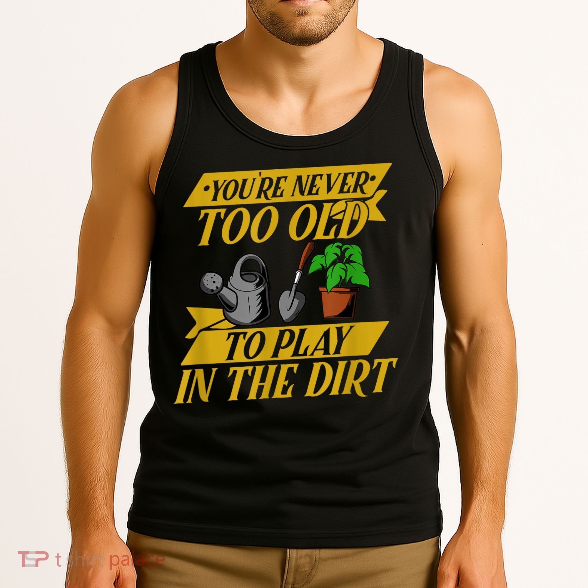 Funny Gardening Old People Flower Gardener Tank Top