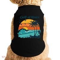 Funny Gulf Of Mexico Beach Palms Summer Vacation Doggie Tank thumb 0