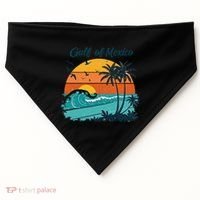 Funny Gulf Of Mexico Beach Palms Summer Vacation USA-Made Doggie Bandana thumb 0