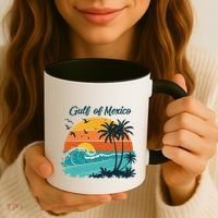 Funny Gulf Of Mexico Beach Palms Summer Vacation Coffee Mug thumb 3