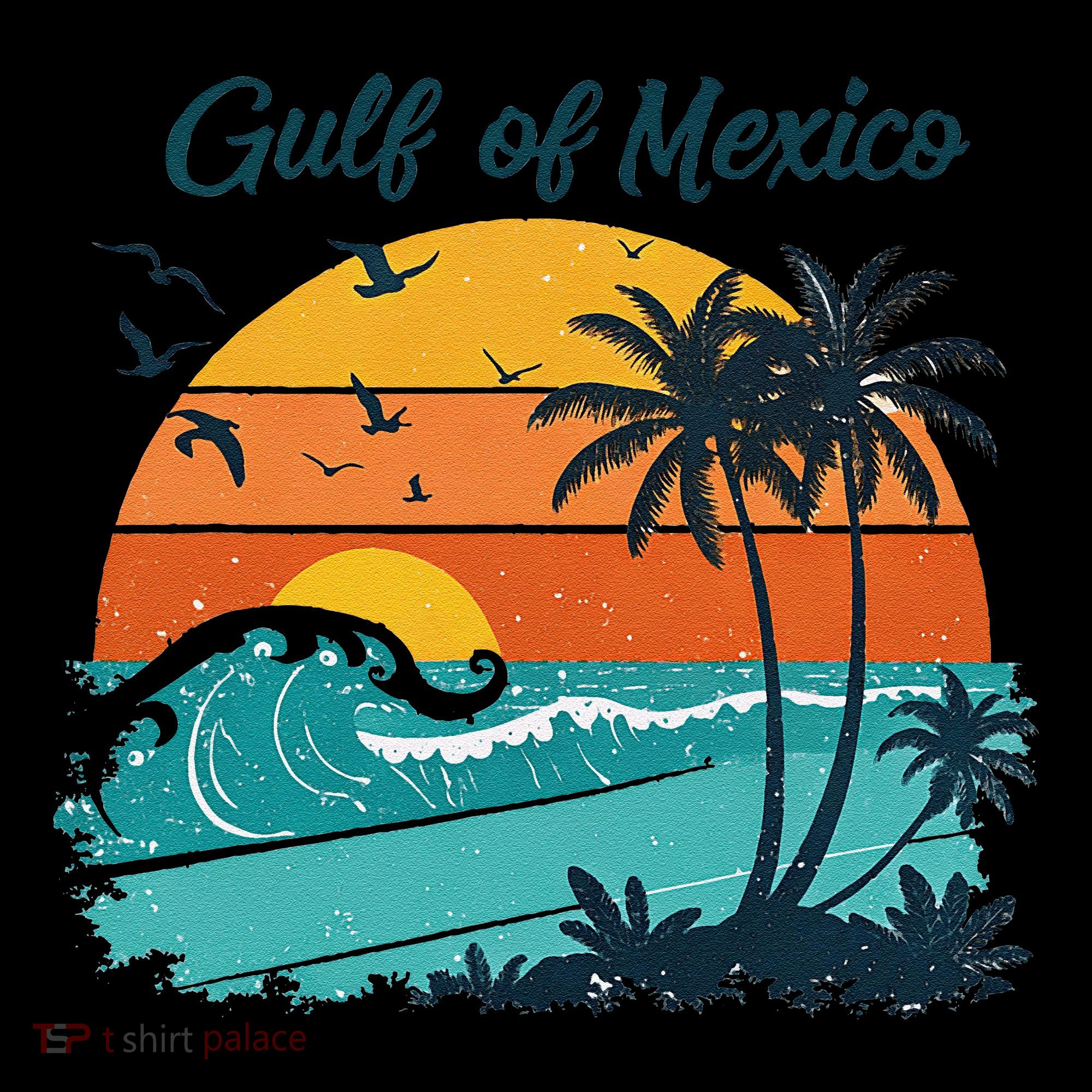 Funny Gulf Of Mexico Beach Palms Summer Vacation Coffee Mug