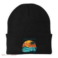 Funny Gulf Of Mexico Beach Palms Summer Vacation Beanie thumb 0