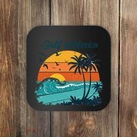 Funny Gulf Of Mexico Beach Palms Summer Vacation Coaster thumb 0