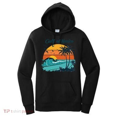 Funny Gulf Of Mexico Beach Palms Summer Vacation Women's Hoodie