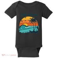 Funny Gulf Of Mexico Beach Palms Summer Vacation Baby Bodysuit thumb 0