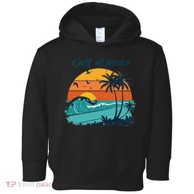 Funny Gulf Of Mexico Beach Palms Summer Vacation Toddler Hoodie