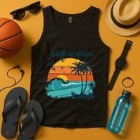 Funny Gulf Of Mexico Beach Palms Summer Vacation Tank Top thumb 4