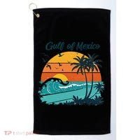 Funny Gulf Of Mexico Beach Palms Summer Vacation Golf Towel thumb 0