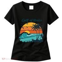 Funny Gulf Of Mexico Beach Palms Summer Vacation Women's T-Shirt thumb 0
