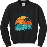 Funny Gulf Of Mexico Beach Palms Summer Vacation Kids Sweatshirt thumb 0