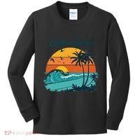 Funny Gulf Of Mexico Beach Palms Summer Vacation Kids Long Sleeve Shirt thumb 0