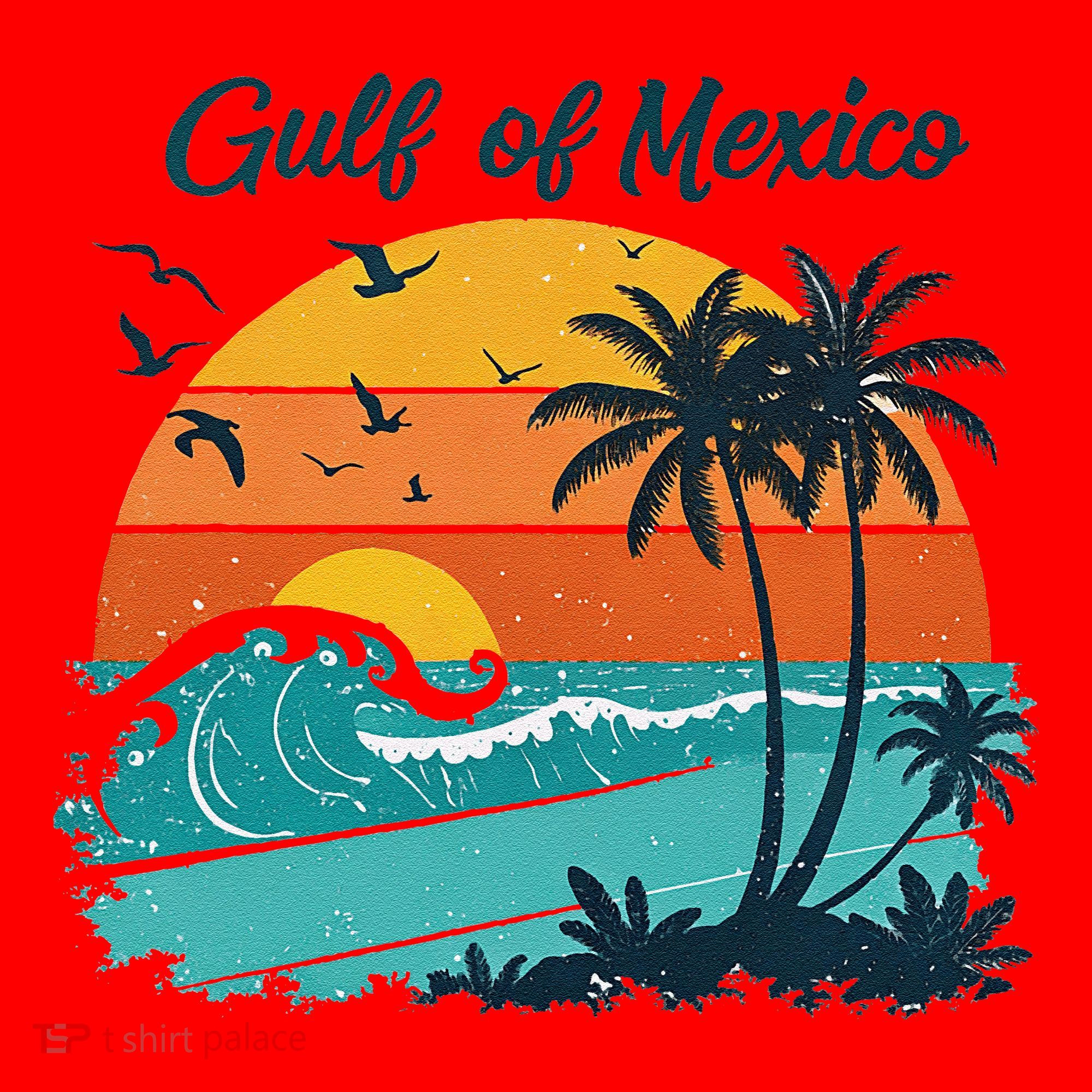 Funny Gulf Of Mexico Beach Palms Summer Vacation Santa Hat