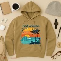 Funny Gulf Of Mexico Beach Palms Summer Vacation Hoodie thumb 3