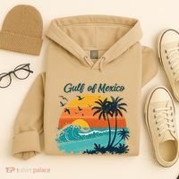 Funny Gulf Of Mexico Beach Palms Summer Vacation Hoodie thumb 4