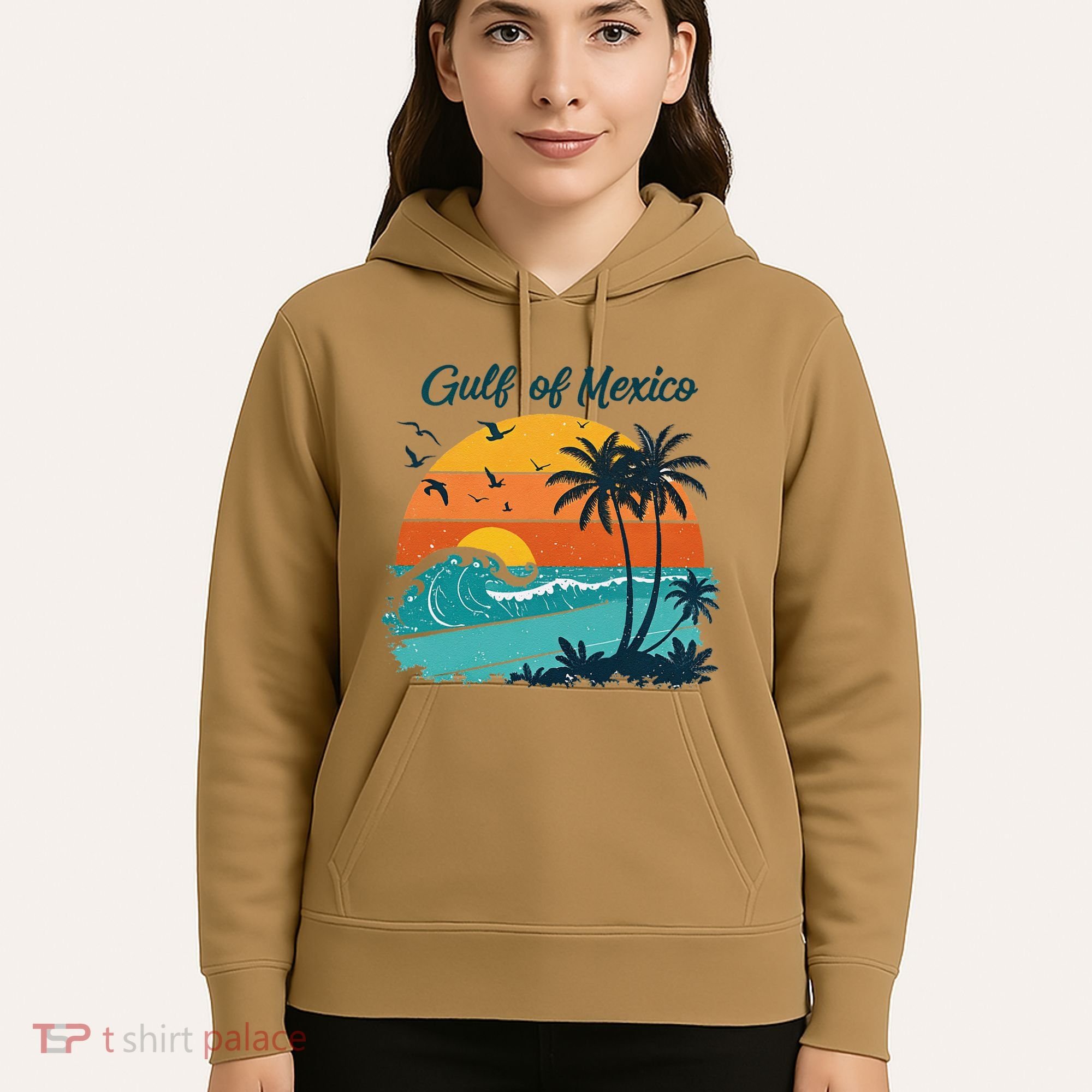 Funny Gulf Of Mexico Beach Palms Summer Vacation Hoodie