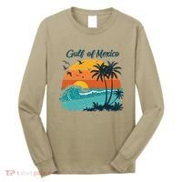 Funny Gulf Of Mexico Beach Palms Summer Vacation Long Sleeve Shirt thumb 0