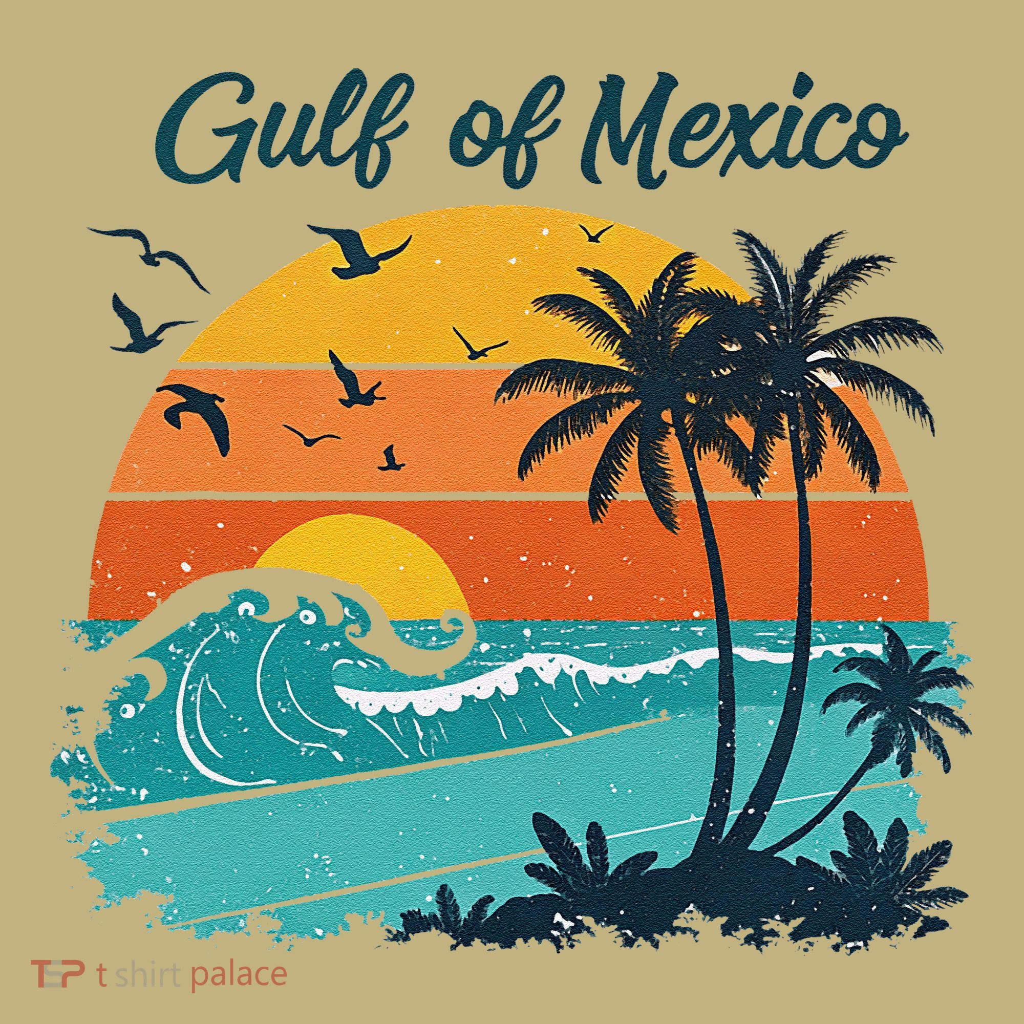 Funny Gulf Of Mexico Beach Palms Summer Vacation T-Shirt