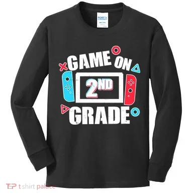Funny Game On 2nd Second Grade Kids Long Sleeve Shirt