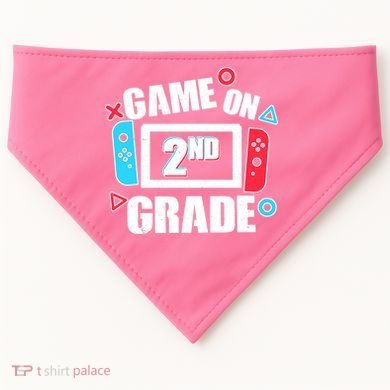 Funny Game On 2nd Second Grade USA-Made Doggie Bandana