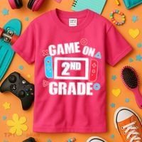 Funny Game On 2nd Second Grade Kids T-Shirt thumb 3
