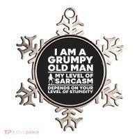 Funny Grumpy Old Man Art For Dad Grandpa Old People Ornament thumb 0